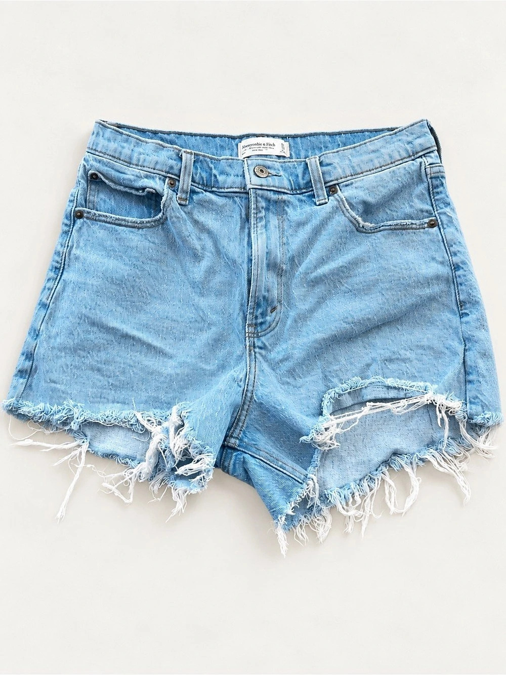 Abercrombie & Fitch '90s Recreated Cutoff Short High Rise Denim Cutoff Shorts
